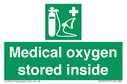 Medical oxygen stored inside Text: 